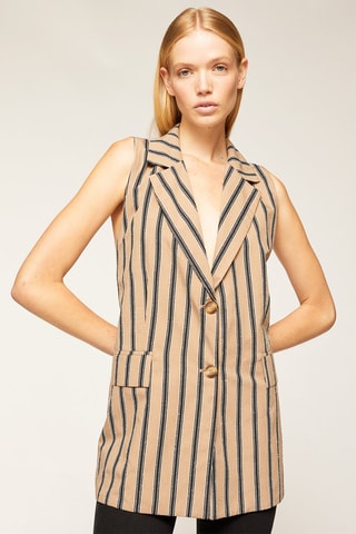 Chaleco - Negro y beige