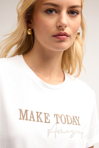 Camiseta boxy - Blanco