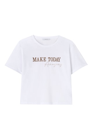 Camiseta boxy - Blanco