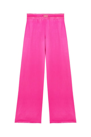 Pantalón palazzo de tiro alto - Fucsia