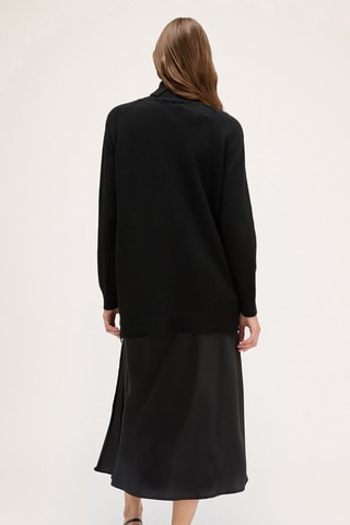 Vestido efecto doble prenda - Negro