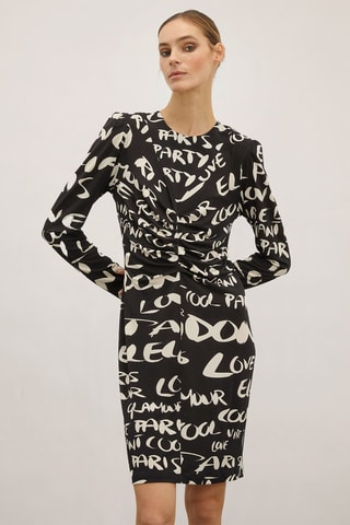 Vestido recto - Negro