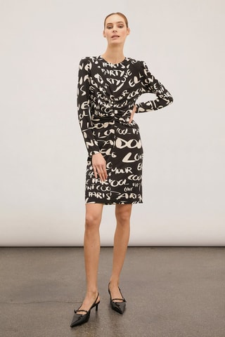 Vestido recto - Negro