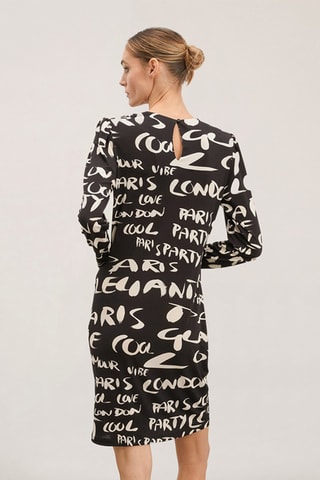 Vestido recto - Negro