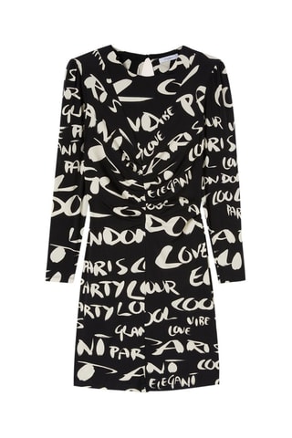 Vestido recto - Negro