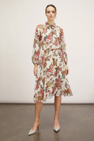 Vestido midi - Blanco