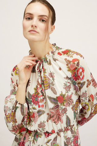 Vestido midi - Blanco