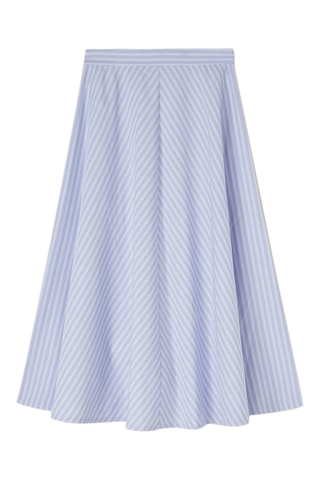 Falda midi de talle alto - Blanco