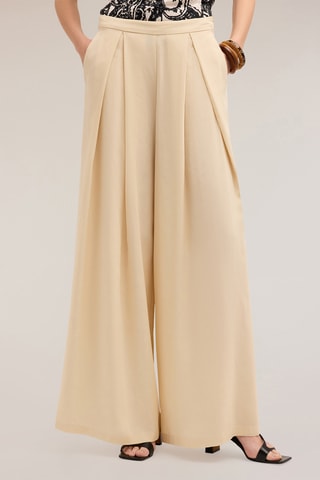 Pantalón palazzo - Blanco