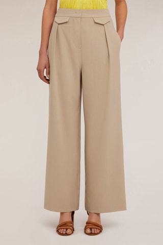 Pantalón palazzo de tiro alto - Gris