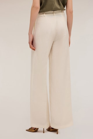 Pantalón wide leg de tiro alto - Blanco