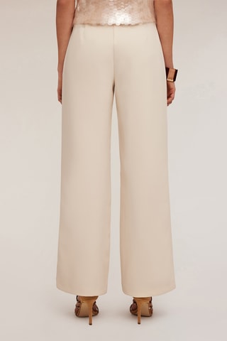 Pantalón palazzo de tiro alto - Beige