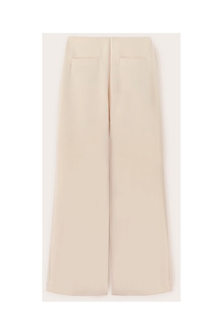 Pantalón palazzo de tiro alto - Beige