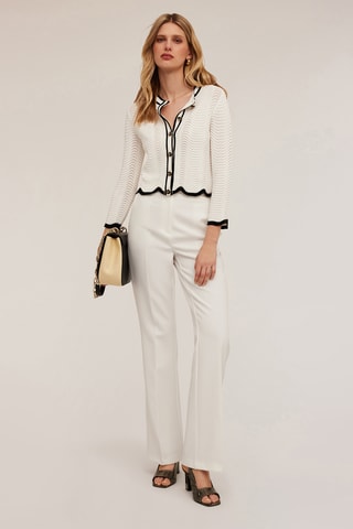 Pantalón palazzo - Blanco