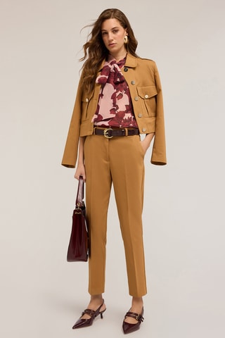 Pantalón regular fit - Beige