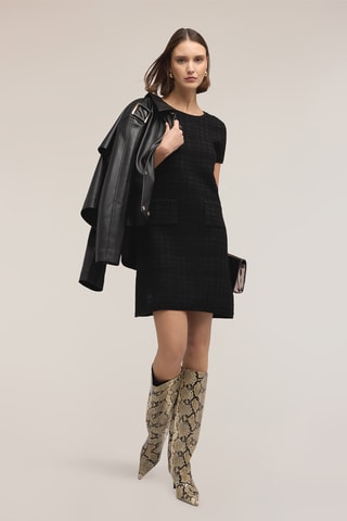 Vestido recto - Negro