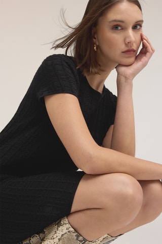 Vestido recto - Negro