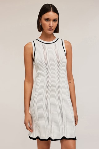 Vestido recto - Blanco