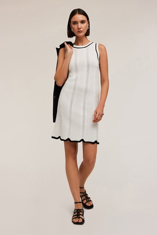 Vestido recto - Blanco