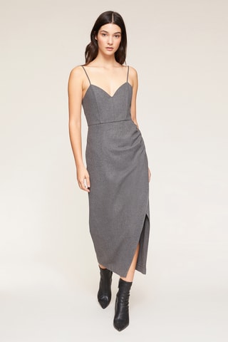 Vestido cruzado - Gris