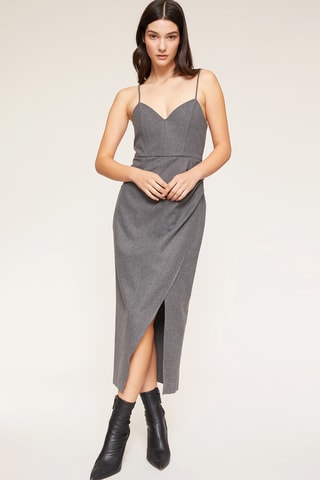 Vestido cruzado - Gris