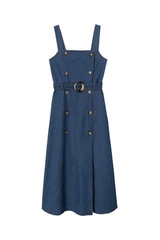 Vestido camisero vaquero - Azul