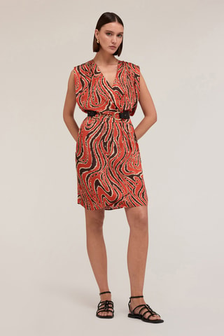 Vestido evasé - Naranja