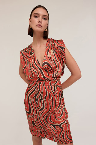 Vestido evasé - Naranja