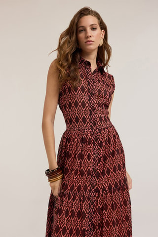 Vestido camisero - Beige