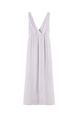 Vestido largo de lino - Violeta
