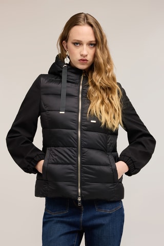 Anorak con capucha - Negro