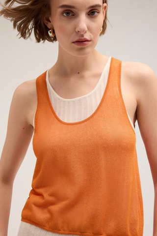 Camiseta de tirantes 2 en 1 - Beige