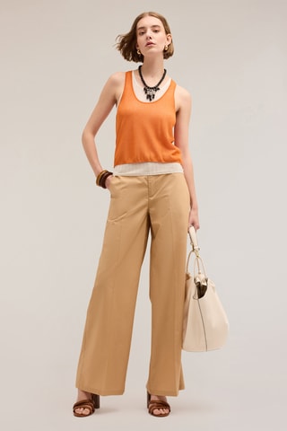 Camiseta de tirantes 2 en 1 - Beige