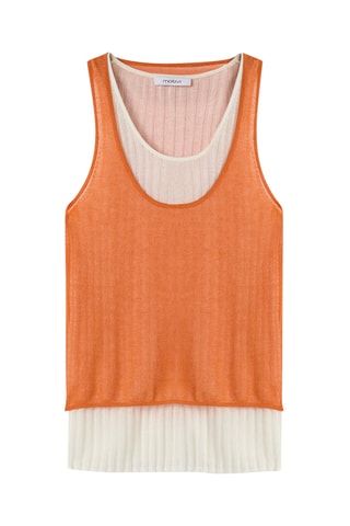Camiseta de tirantes 2 en 1 - Beige