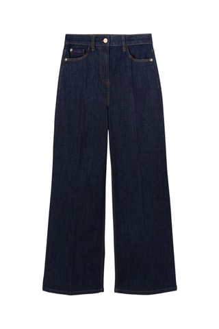 Vaquero wide leg de tiro alto - Azul