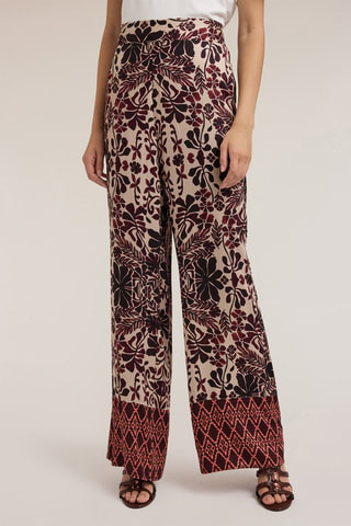 Pantalón palazzo de tiro alto - Blanco
