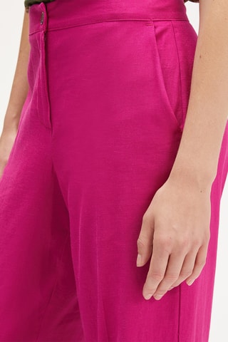 Pantalón palazzo de lino - Violeta