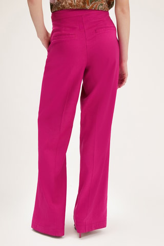 Pantalón palazzo de lino - Violeta