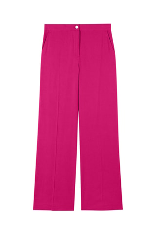 Pantalón palazzo de lino - Violeta