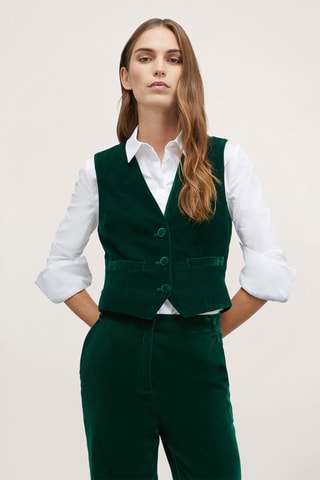 Chaleco de traje de terciopelo - Verde