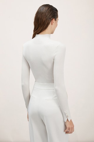 Jersey fino slim fit - Blanco