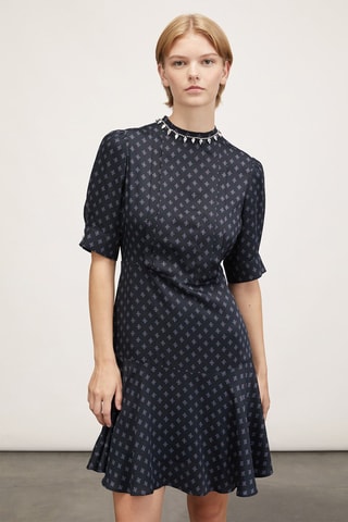 Vestido evasé - Azul