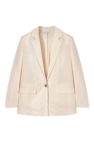 Chaqueta de lino - Blanco