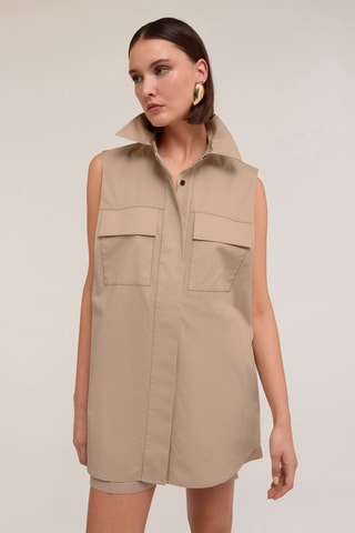 Camisa amplia - Beige