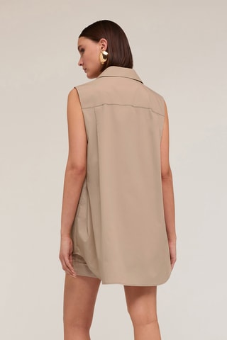 Camisa amplia - Beige