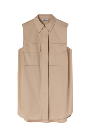 Camisa amplia - Beige