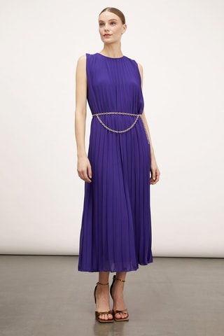 Vestido plisado - Violeta