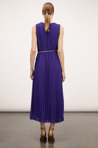Vestido plisado - Violeta