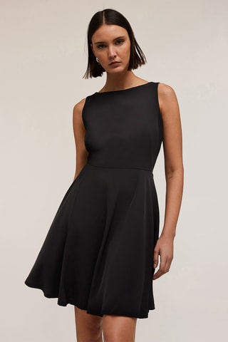 Vestido evasé - Negro