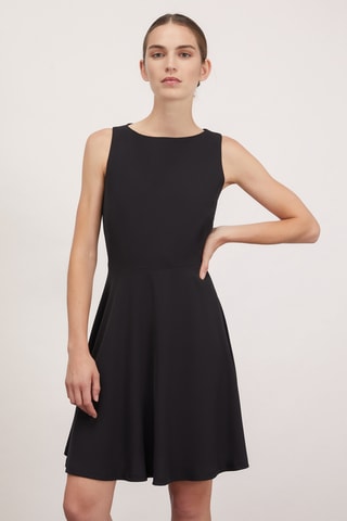 Vestido evasé - Negro